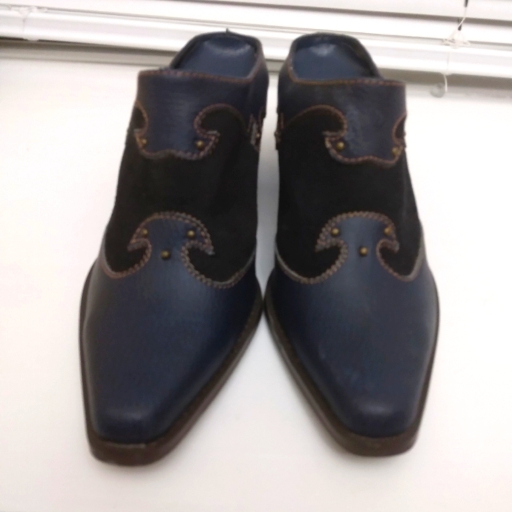 Genuine Suede Size 8 Cowboy Slide In Mules
